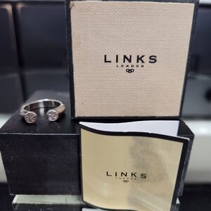 Silver Ring with Clear Stones